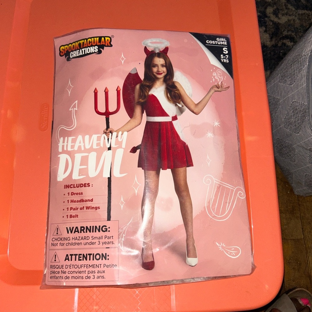 Spooktacular Creations Costume for girls: Heavenly Devil Deluxe 5-7 yrs